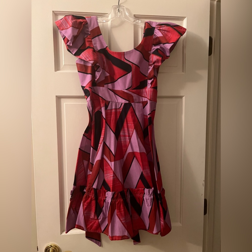 Women’s Tuckernuck Edisto Red, Black and Fuschia Dress, Size XS